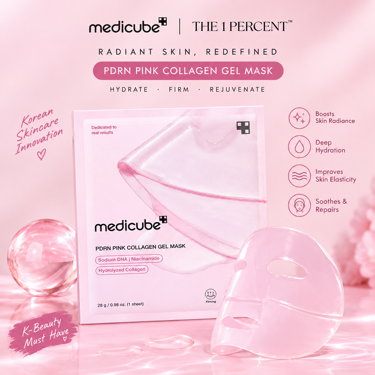 THE 1 PERCENT™ PDRN Glass Skin Gel Mask